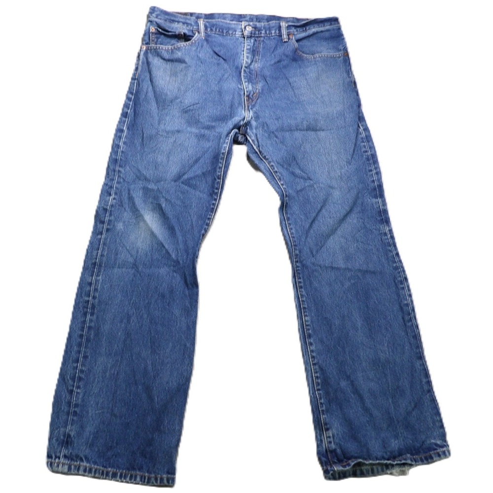 Levi 517 Bootcut Jeans High Rise Denim Pants Causal Everyday Work Men 40x32 Blue